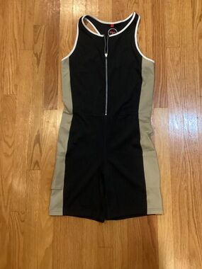 Wilson Black and Tank Zip-Front Jumpsuit
